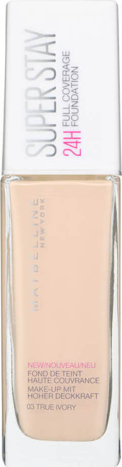 Φωτογραφία προϊόντος: Maybelline Super Stay 24H Full Coverage Foundation 03 True Ivory 30ml