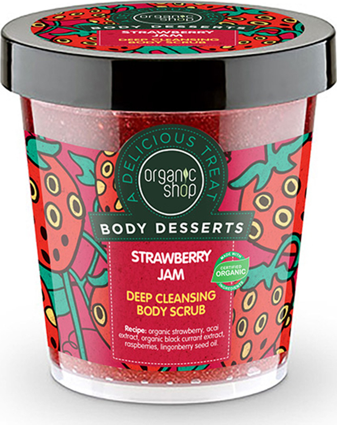 Φωτογραφία προϊόντος: Organic Shop Organic Shop Body Desserts Strawberry Jam Deep Cleansing Body Scrub 450ml