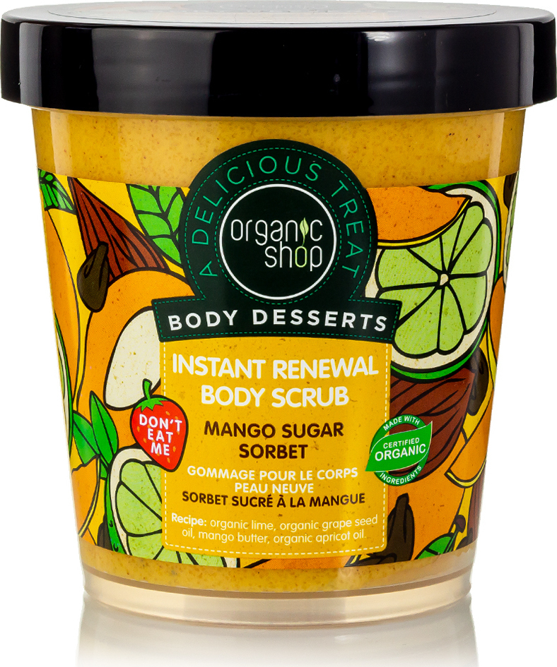 Φωτογραφία προϊόντος: Organic Shop Organic Shop Body Desserts Mango Sugar Sorbet Instant Renewal Body Scrub 450ml