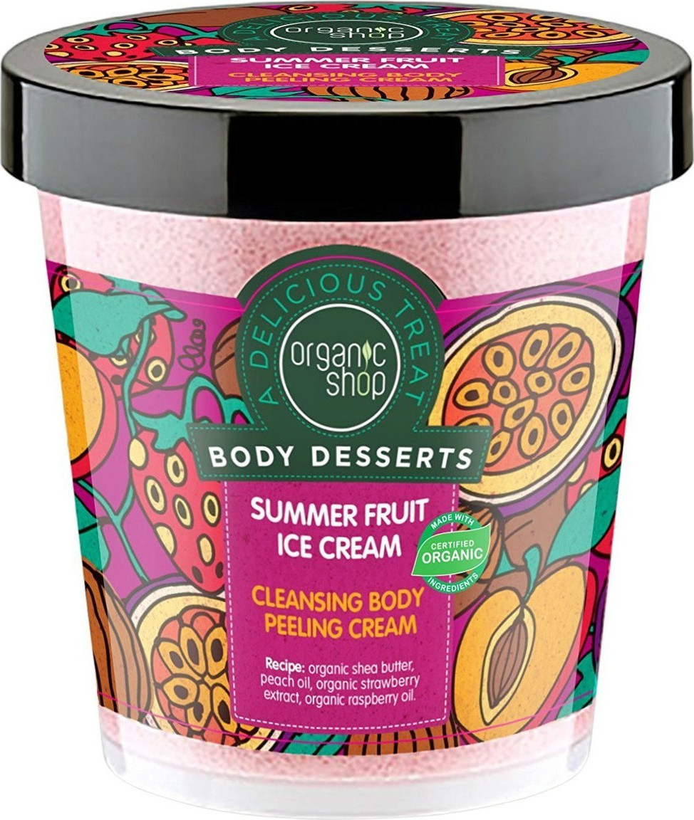 Φωτογραφία προϊόντος: Organic Shop Body Desserts Summer Fruit Ice Cream Cleansing Body Peeling Cream 450ml