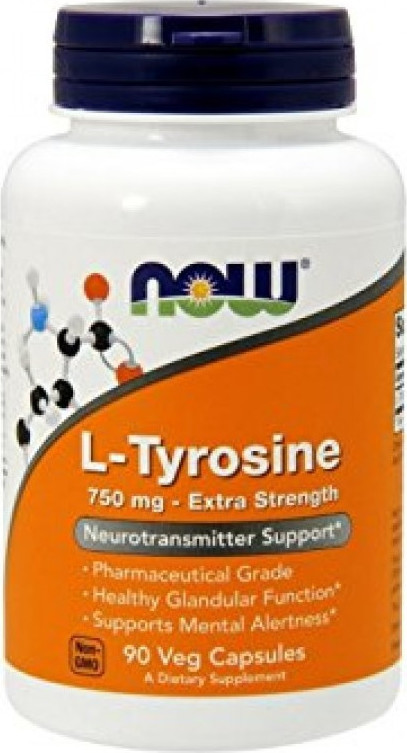 Φωτογραφία προϊόντος: Now Foods L-Tyrosine 750mg 90 κάψουλες