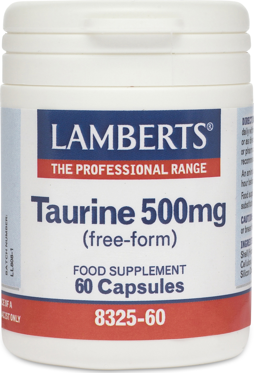 Φωτογραφία προϊόντος: Lamberts Taurine 500mg 60 κάψουλες