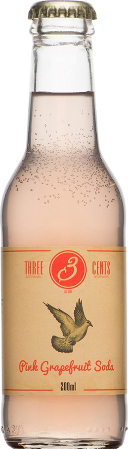 Φωτογραφία προϊόντος: Three Cents Pink Grapefruit Soda 200ml