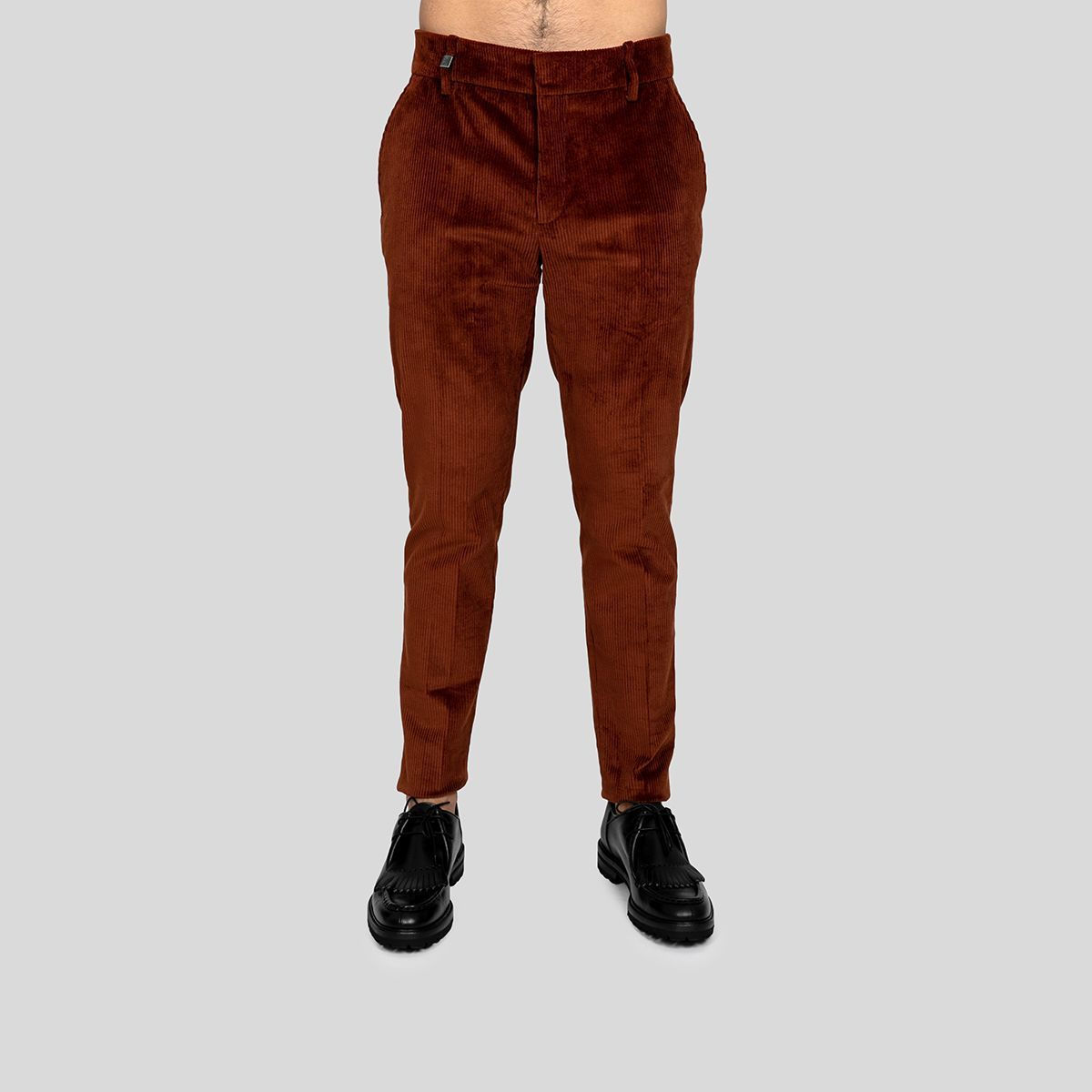 Φωτογραφία προϊόντος: Ανδρικό Πορτοκαλί Casual Corduroy Trousers HOSIO