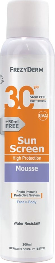 Φωτογραφία προϊόντος: Frezyderm Sun Screen Mousse SPF30 200ml