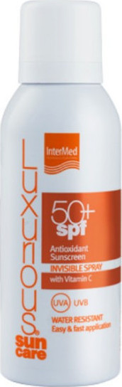 Φωτογραφία προϊόντος: Intermed Suncare Antioxidant Sunscreen Invisible Spray Water Resistant SPF50+ 100ml