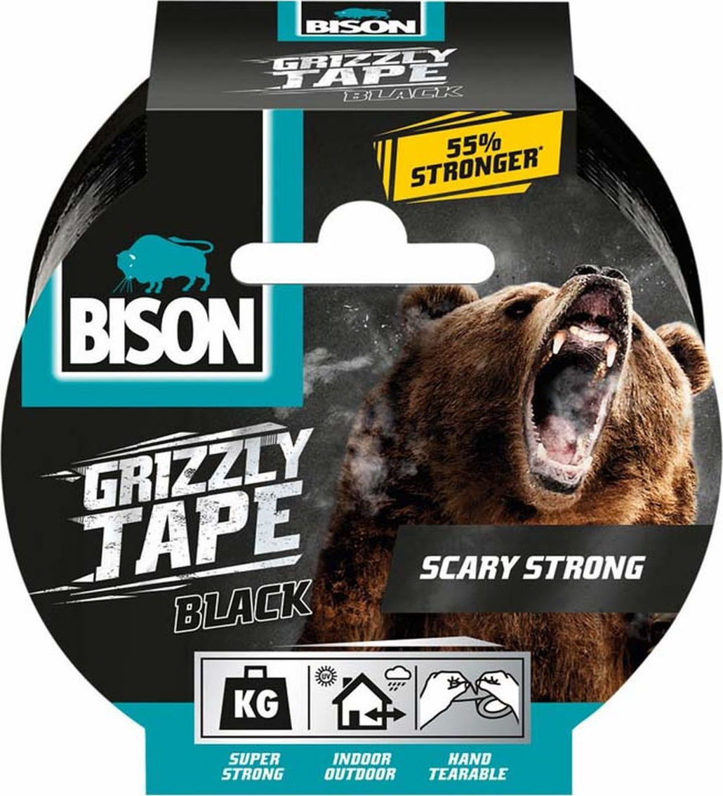 Φωτογραφία προϊόντος: Bison Υφασμάτινη Ταινία Grizzly Tape Black 50mm x 10m