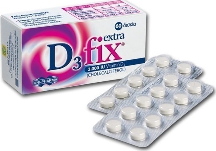 Φωτογραφία προϊόντος: Uni-Pharma D3 Fix EXTRA 2000iu Vitamin D3 60 ταμπλέτες