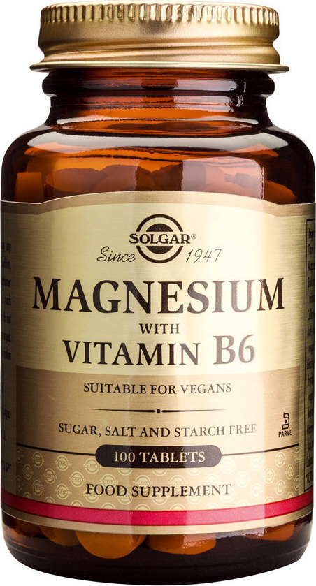 Φωτογραφία προϊόντος: Solgar Magnesium with Vitamin B6 100 ταμπλέτες