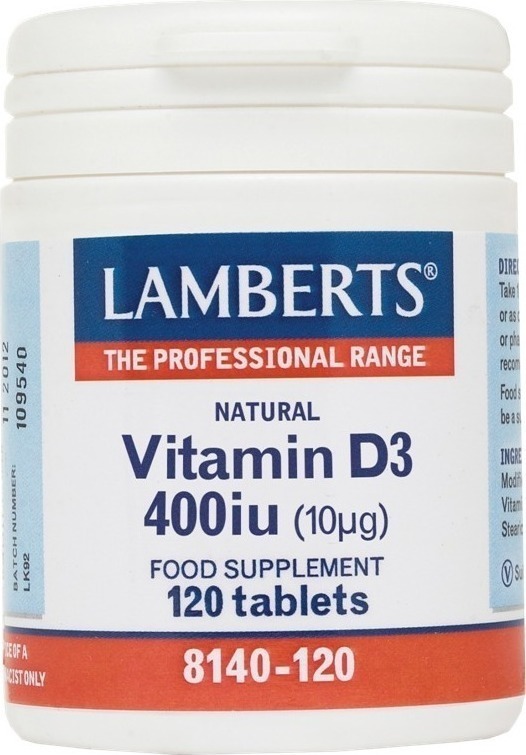 Φωτογραφία προϊόντος: Lamberts Vitamin D3 400iu 120 ταμπλέτες