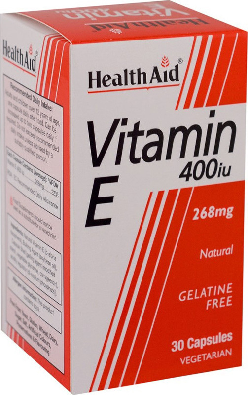 Φωτογραφία προϊόντος: Health Aid Vitamin E 400IU 30 φυτικές κάψουλες