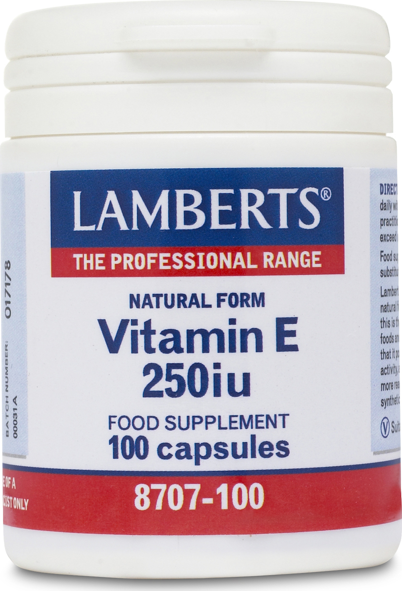 Φωτογραφία προϊόντος: Lamberts Vitamin E 250 IU 100 κάψουλες