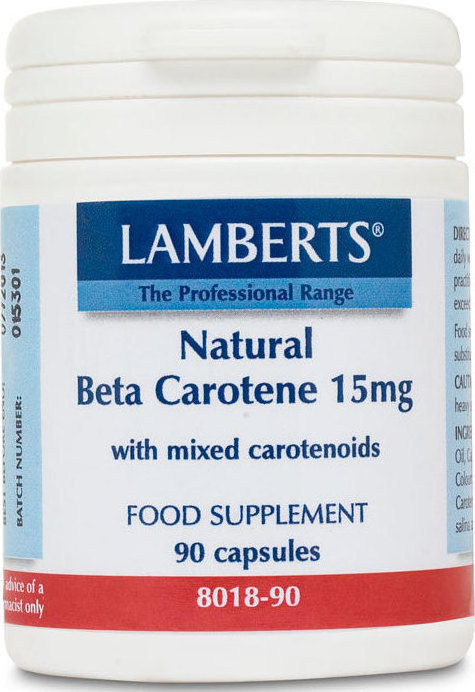Φωτογραφία προϊόντος: Lamberts Beta Carotene Natural 15mg 90 κάψουλες