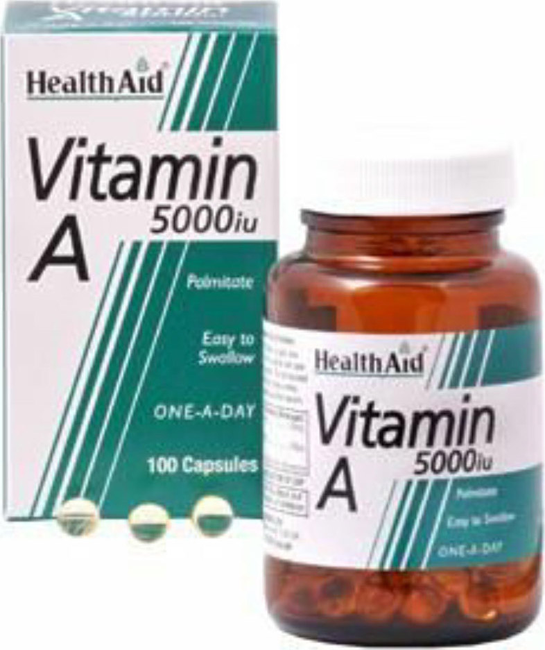 Φωτογραφία προϊόντος: Health Aid Vitamin A 5000iu 100 κάψουλες