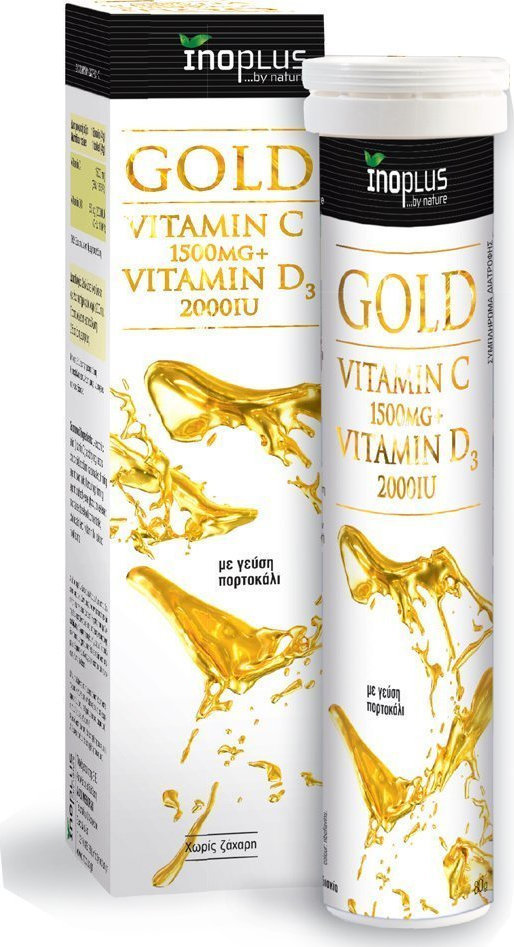 Φωτογραφία προϊόντος: Ino Plus Gold Vitamin C 1500mg + Vitamin D3 2000iu 20 αναβράζοντα δισκία