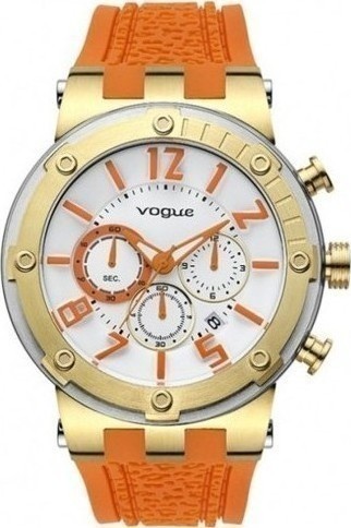 Φωτογραφία προϊόντος: Vogue Feeling Gold Chrono Orange Rubber Strap