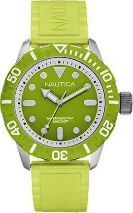 Φωτογραφία προϊόντος: Nautica NSR 100 Light Green Rubber Unisex Watch