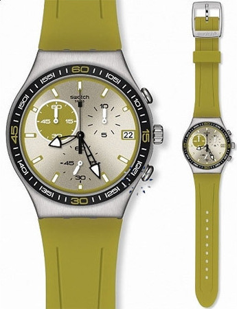 Φωτογραφία προϊόντος: Swatch IRONY Chrono Green Wink Rubber Strap -