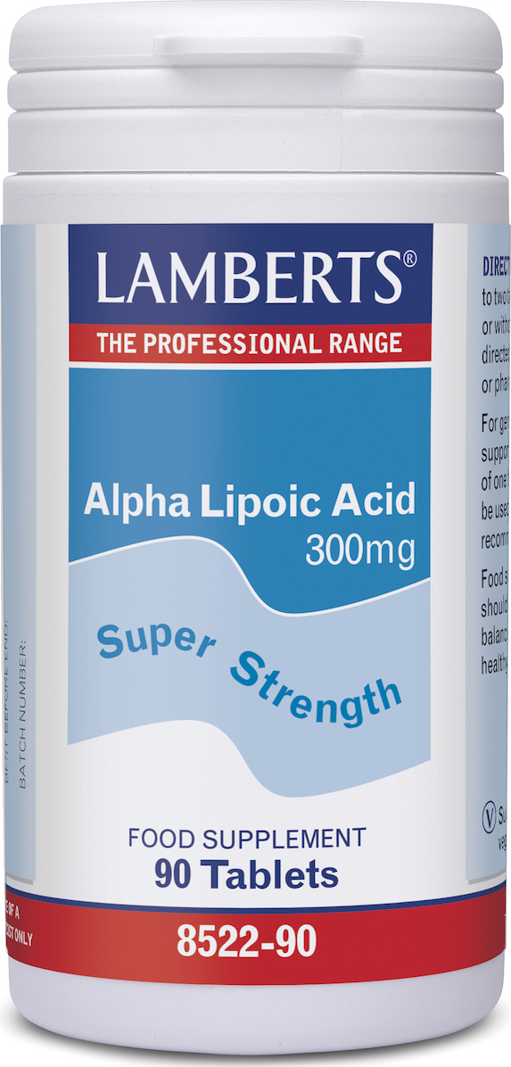 Φωτογραφία προϊόντος: Lamberts Alpha Lipoic Acid 300mg 90 ταμπλέτες