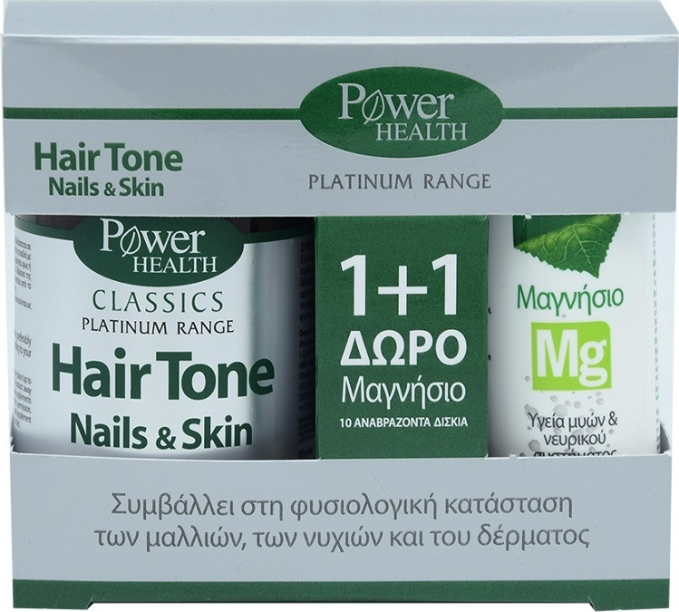 Φωτογραφία προϊόντος: Power Health Hairtone Nails & Skin 30 κάψουλες + Μαγνήσιο Mg 10 αναβράζοντα δισκία