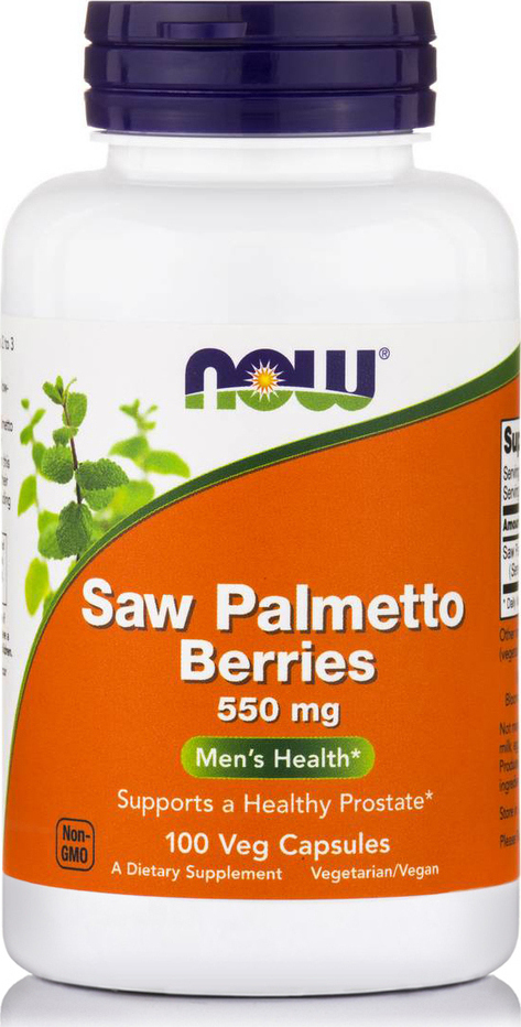 Φωτογραφία προϊόντος: Now Foods Saw Palmetto 550mg 100 φυτικές κάψουλες