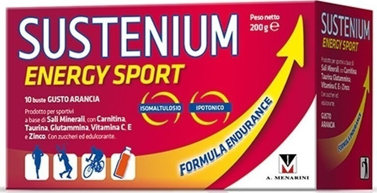 Φωτογραφία προϊόντος: Menarini i Sustenium Energy Sport Πορτοκάλι 10 φακελίσκοι