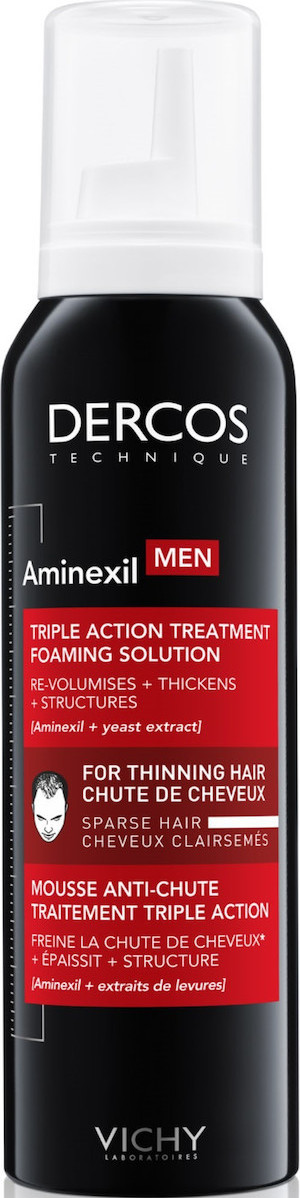 Φωτογραφία προϊόντος: Vichy Dercos Aminexil Men Triple Action Treatment Foaming Solution 150ml