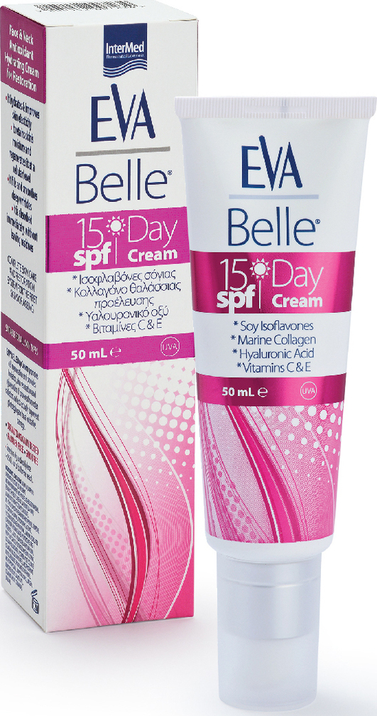 Φωτογραφία προϊόντος: Intermed Eva Belle Day Cream Hydrating Cream for Restoration SPF15 50ml