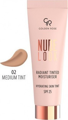 Φωτογραφία προϊόντος: Golden Rose Nude Look Radiant Tinted Moisturiser SPF25 02 Medium Tint 32ml