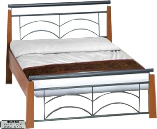 Φωτογραφία προϊόντος: No 31 Κρεβάτι Μονό Μεταλλικό 90x190cm