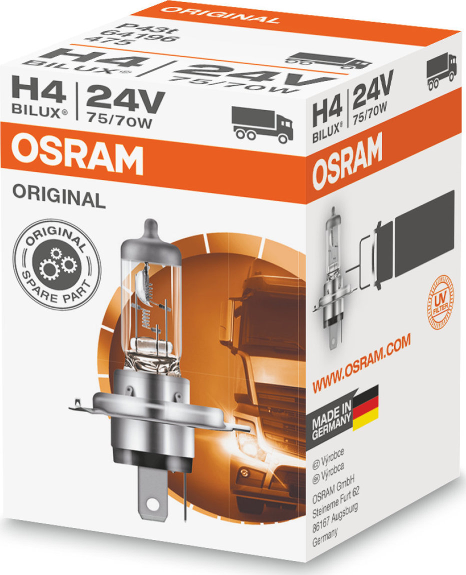 Φωτογραφία προϊόντος: Osram H4 Original Line Bilux 24V 1τμχ