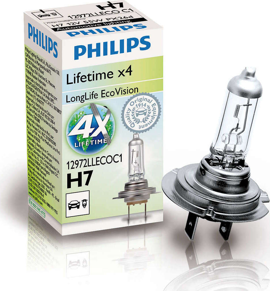 Φωτογραφία προϊόντος: Philips H7 LongLife Ecovision 12V 1τμχ