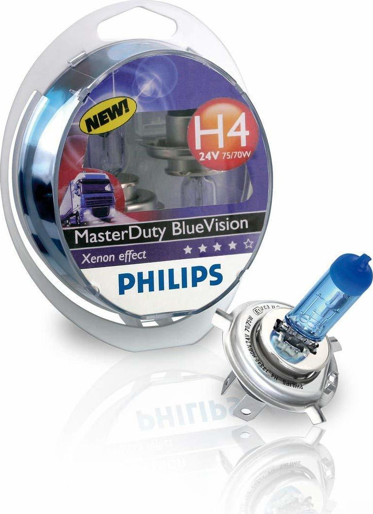 Φωτογραφία προϊόντος: Philips H4 MasterDuty BlueVision 12V 2τμχ