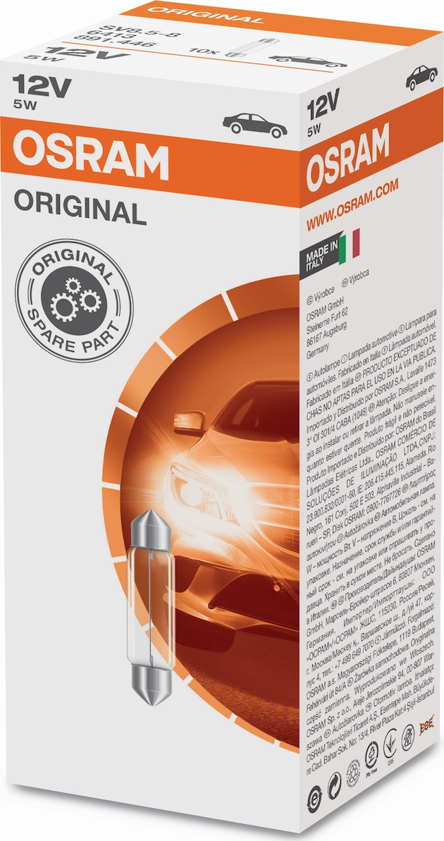 Φωτογραφία προϊόντος: Osram C5W Original 12V 5W 1τμχ