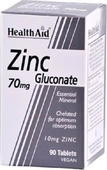Φωτογραφία προϊόντος: Health Aid Zinc Gluconate 70mg 90 ταμπλέτες