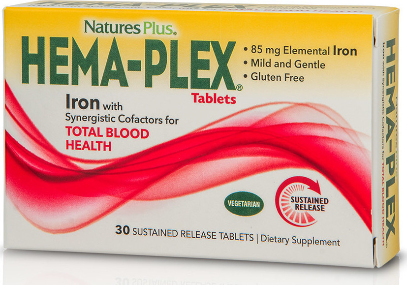 Φωτογραφία προϊόντος: Nature's Plus Hema Plex 30 ταμπλέτες