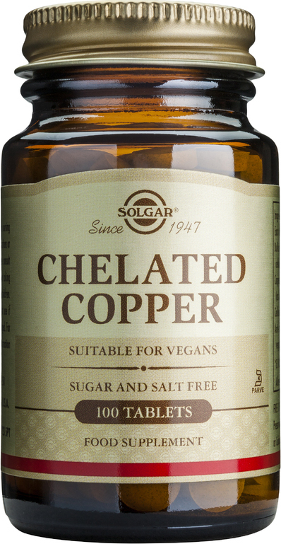 Φωτογραφία προϊόντος: Solgar Chelated Copper 2.5mg 100 ταμπλέτες