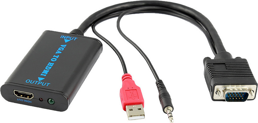 Φωτογραφία προϊόντος: Powertech 3.5mm / USB-A / VGA male - HDMI female (CAB-H070)