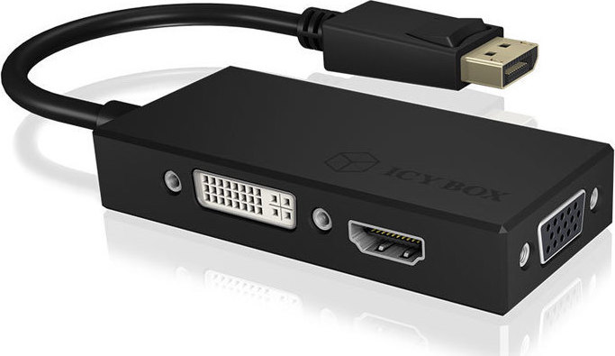 Φωτογραφία προϊόντος: RaidSonic DisplayPort male - HDMI / VGA / DVI-D female (60233)