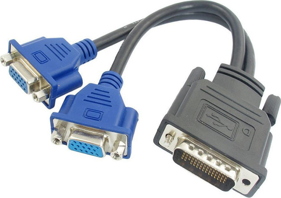 Φωτογραφία προϊόντος: Powertech DMS-59 male - 2x VGA female (CAB-DMS002)
