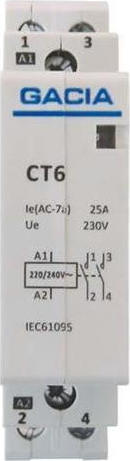 Φωτογραφία προϊόντος: ΡΕΛΕ ΡΑΓΑΣ 2Χ20Α 2NO 240V AC GACIA 500-37100