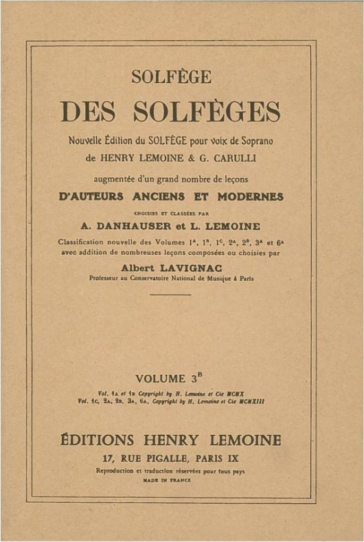 Φωτογραφία προϊόντος: Solfege Des Solfeges, Vol.3B