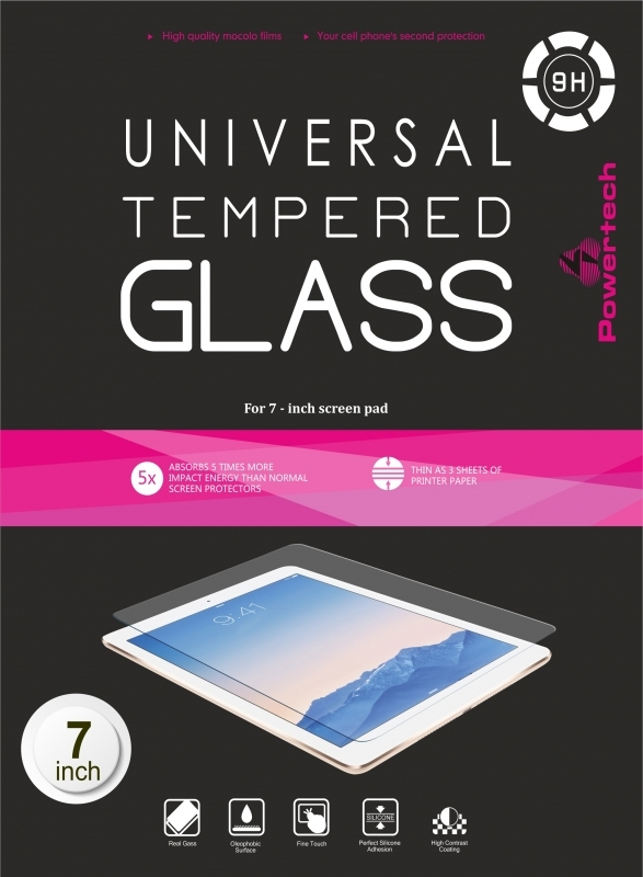 Φωτογραφία προϊόντος: Powertech 9H 0.33mm Tempered Glass (Universal 7")