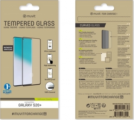 Φωτογραφία προϊόντος: Muvit Japan Eco Curved Tempered Glass Black (Galaxy S20+)