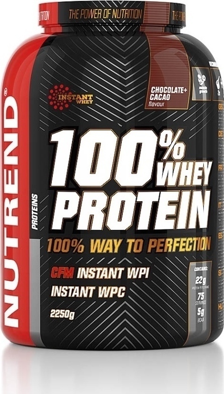 Φωτογραφία προϊόντος: Nutrend 100% Whey Protein 2250gr Chocolate & Cacao