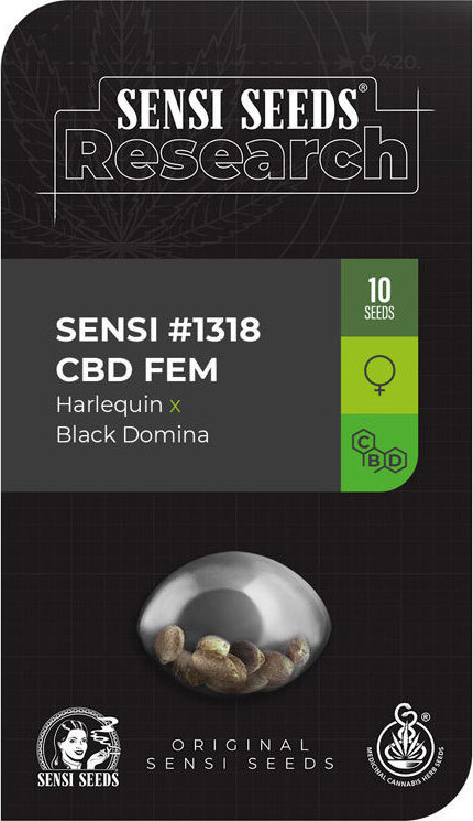 Φωτογραφία προϊόντος: Sensi Seeds - CBD #1318 Fem (Black Domina x Harlequin) 3 Seeds