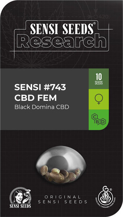Φωτογραφία προϊόντος: Sensi Seeds - CBD #743 Fem (Black Domina CBD) 3 Seeds