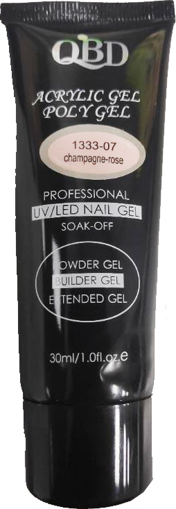 Φωτογραφία προϊόντος: GEL ΧΤΙΣΙΜΑΤΟΣ QBD ACRYLIC GEL UV/LED NAIL GEL - SOAK OFF CHAMPAGNE-ROSE 30ML 1333-07