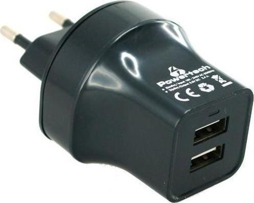 Φωτογραφία προϊόντος: Powertech 2x USB Wall Adapter Μαύρο (PT-203)