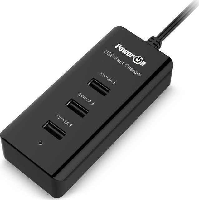 Φωτογραφία προϊόντος: Power On 3x USB Charging Station Μαύρο (CH-60)